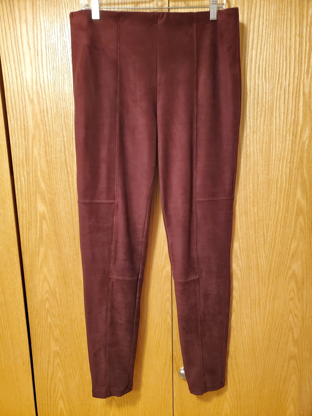 Worthington Faux-Suede Skinny Leggings in Burgundy